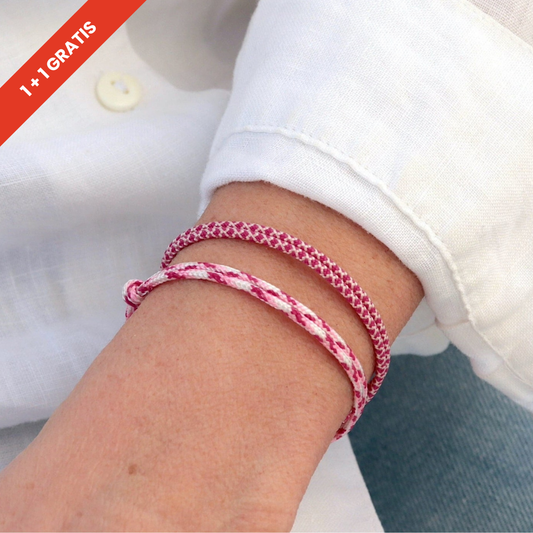 Pink Rope Bracelet | Støtt brystkreft