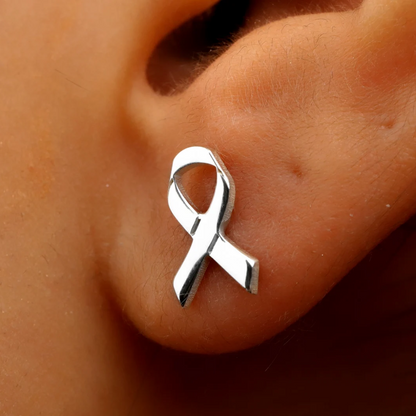 Sara Ribbon Stud Earrings | Stöd Bröstcancer