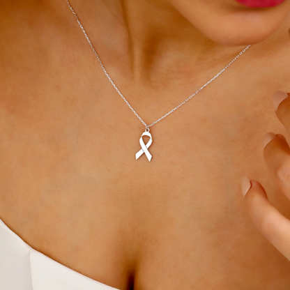 Ribbon Necklace | Støtt brystkreft