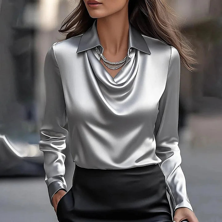 Malvina™ – Elegant satengbluse