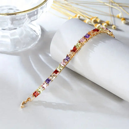 Multicolor Stoned Bracelet | Støtt brystkreft