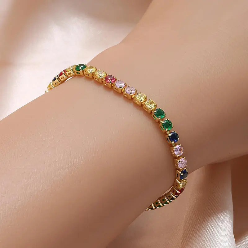 Rainbow Crystal Bracelet | Støtt brystkreft