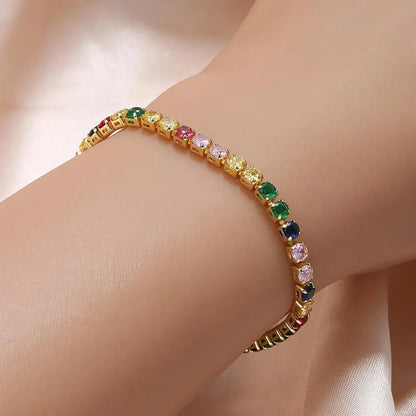 Rainbow Crystal Bracelet | Støtt brystkreft