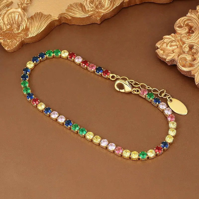 Rainbow Crystal Bracelet | Støtt brystkreft