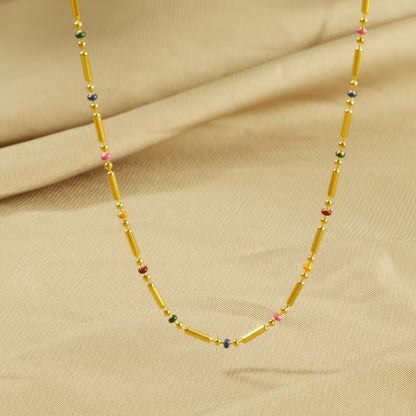 Colorful Beaded Necklace | Støtt brystkreft