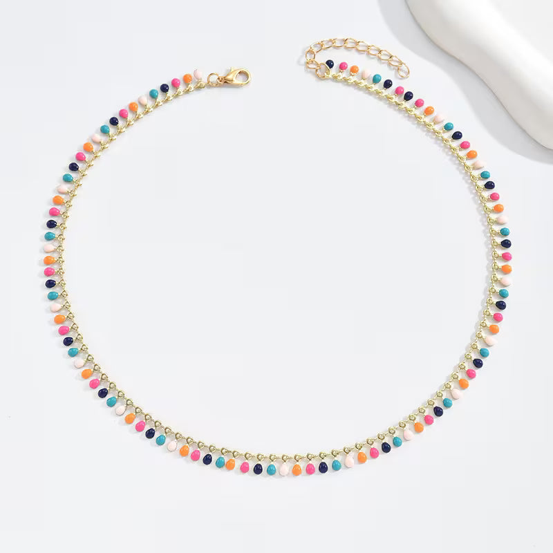 Teardrop Beaded Necklace | Støtt brystkreft