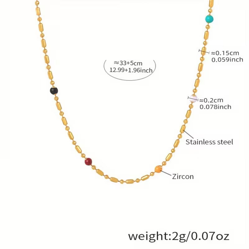 Colorful Beaded Necklace | Støtt brystkreft