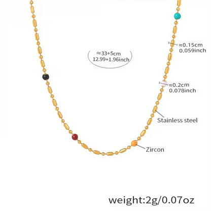 Colorful Beaded Necklace | Støtt brystkreft