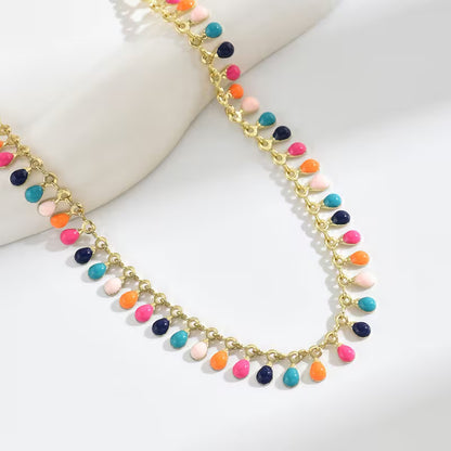 Teardrop Beaded Necklace | Støtt brystkreft