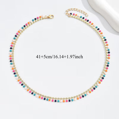 Teardrop Beaded Necklace | Støtt brystkreft
