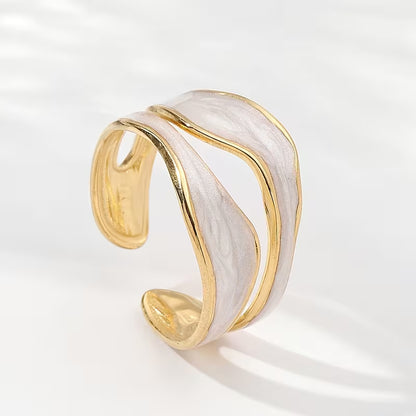Double-layer Wavy Ring | Støtt brystkreft