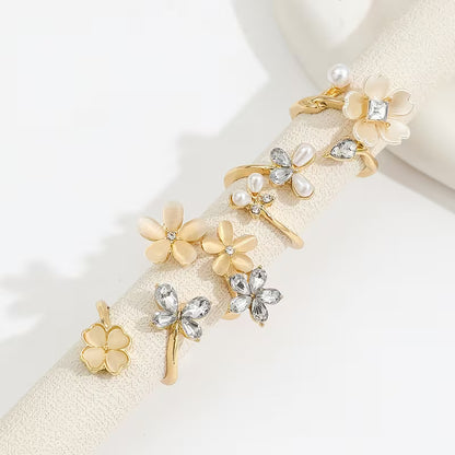 Shiny Floral Ring Set | Støtt brystkreft