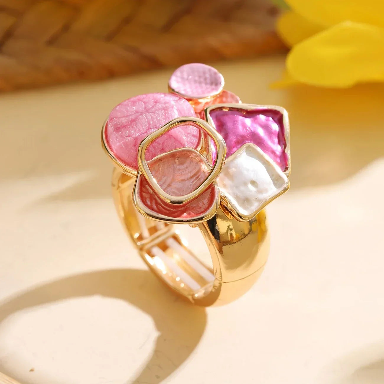 Geo Glam Ring | Støtt brystkreft