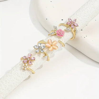 Shiny Floral Ring Set | Støtt brystkreft