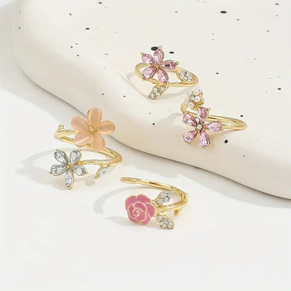 Shiny Floral Ring Set | Støtt brystkreft