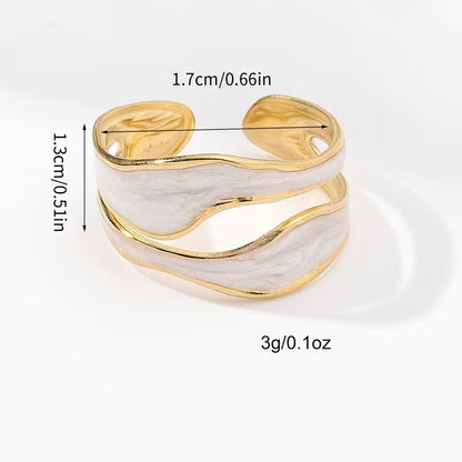 Double-layer Wavy Ring | Støtt brystkreft