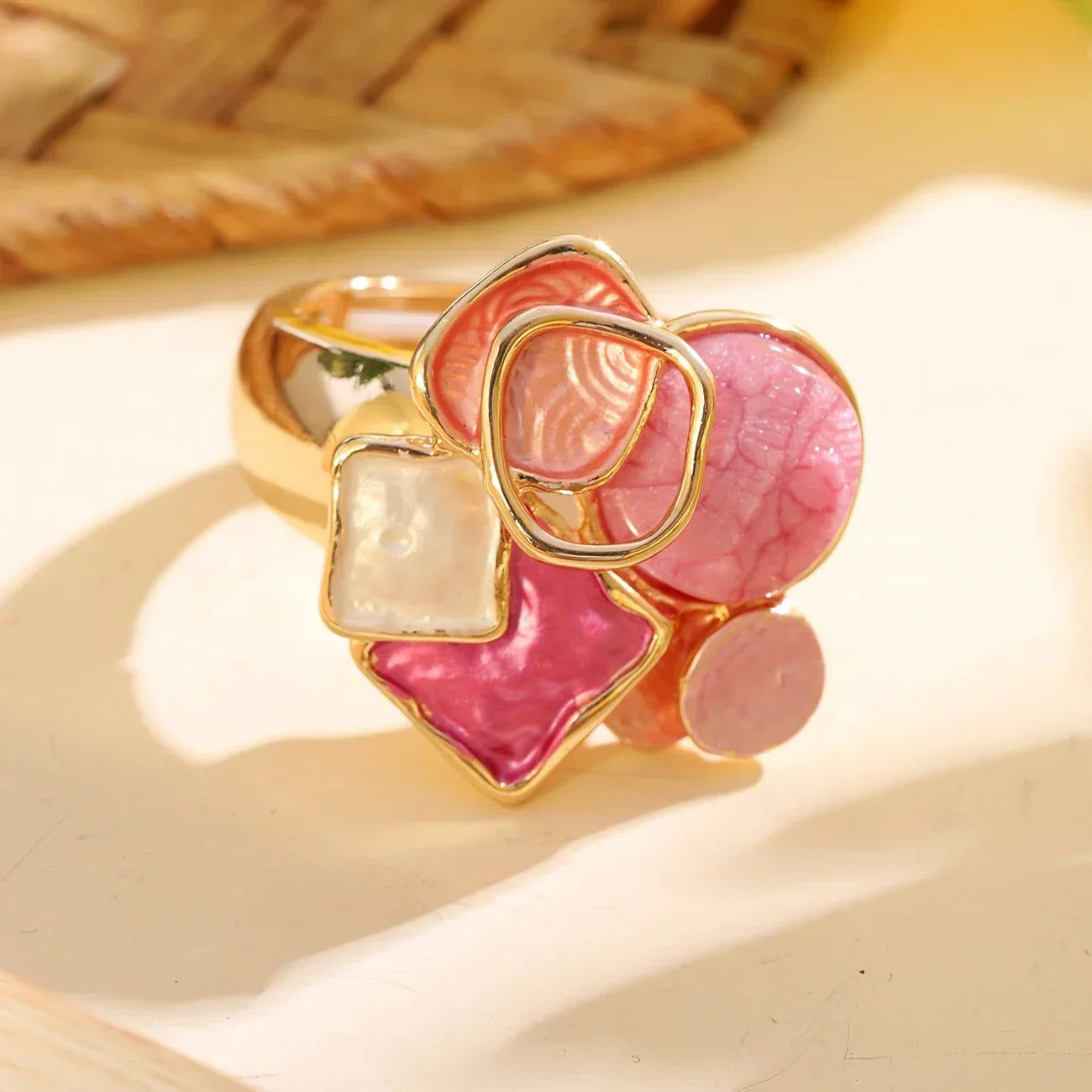 Geo Glam Ring | Støtt brystkreft