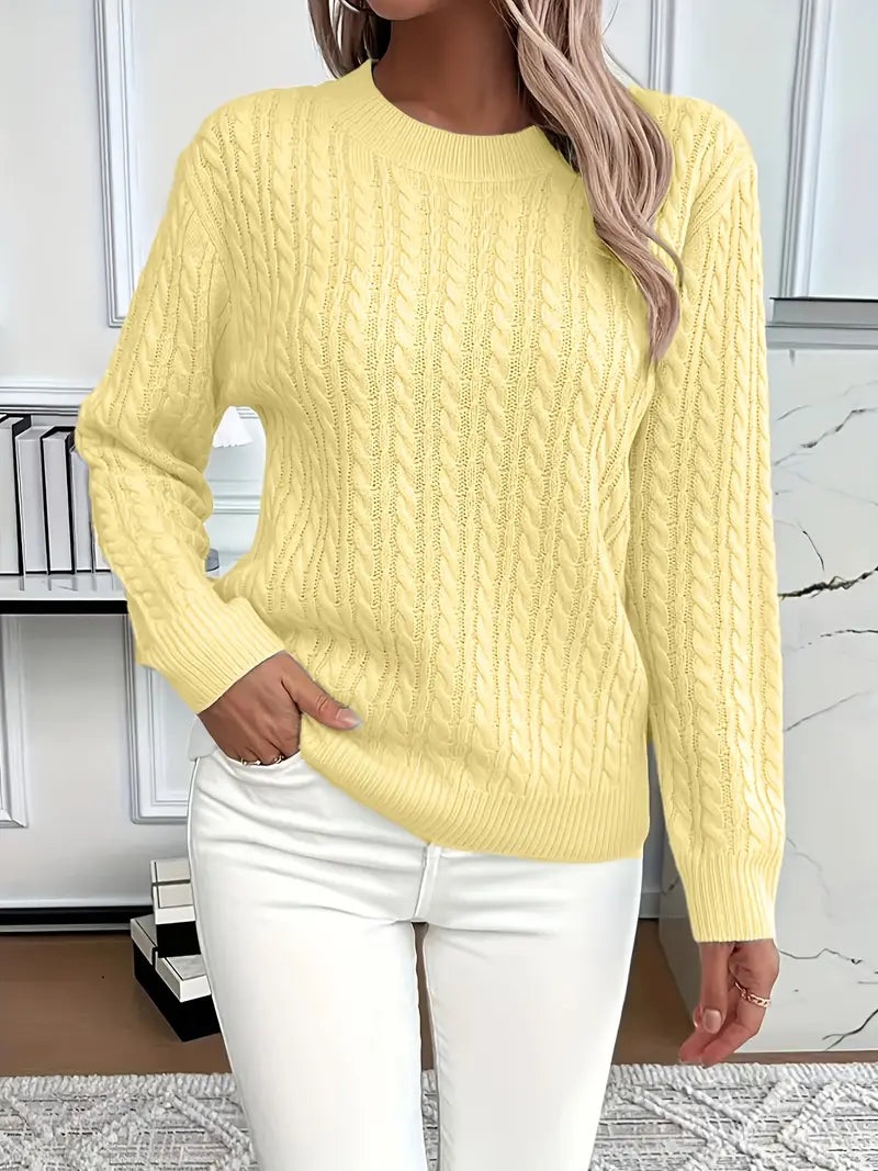 Embossed Patterned Sweater | Støtt brystkreft