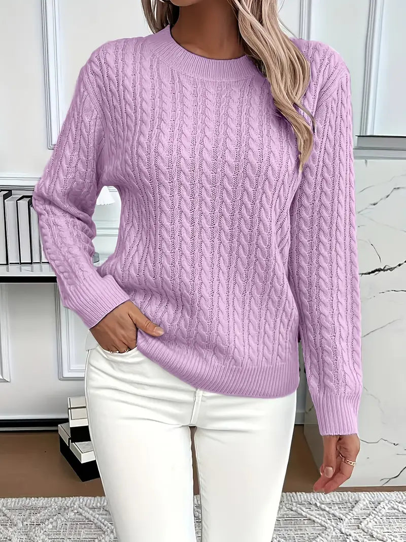 Embossed Patterned Sweater | Støtt brystkreft